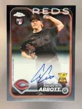 2024 Topps Chrome Rookie Autographs Andrew Abbott #RA-AA card