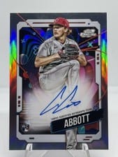 2024 Topps Cosmic Chrome Autographs Andrew Abbott #CCA-AA card