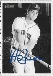 2018 Topps Heritage 1969 Topps Deckle Edge Andrew Benintendi #17 card