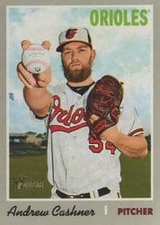 2019 Topps Heritage Base Set Andrew Cashner #182 card