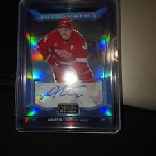 2024-25 O-Pee-Chee Platinum Blue Rainbow Autographs Andrew Copp #BA-AC card