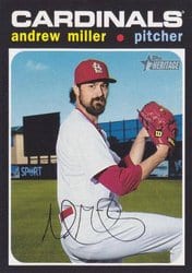 2020 Topps Heritage Base Set Andrew Miller #58 card