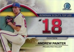 2023 Bowman Bowman Scouts Top 100 Andrew Painter #BTP-18 card