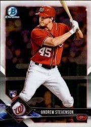2018 Bowman Chrome Base Set Andrew Stevenson #56 card