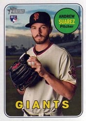 2018 Topps Heritage Base Set Andrew Suarez #629 card