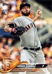 2018 Topps Update Base Set Andrew Suarez #US261 card