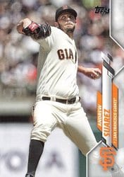 2020 Topps Update Base Set Andrew Suarez #U-217 card