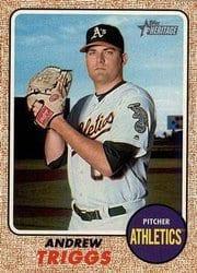 2017 Topps Heritage Base Set Andrew Triggs #563 card