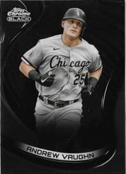 2022 Topps Chrome Black Base Set Andrew Vaughn #95 card