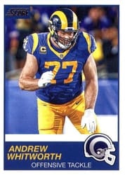 2019 Score Base Set Andrew Whitworth #327 card