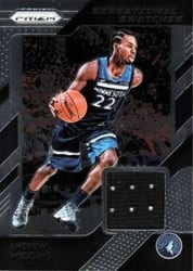 2018-19 Panini Prizm Sensational Swatches Andrew Wiggins #5 card