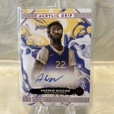 2023-24 Topps Motif Acrylic Drip Autographs Andrew Wiggins #ADA-AW card
