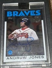 2021 Topps Clearly Authentic 1986 Topps Baseball Autographs Andruw Jones #86TBA-AJ card