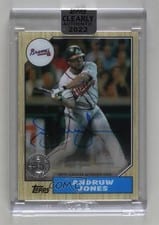 2022 Topps Clearly Authentic 1987 Topps Baseball Autographs Andruw Jones #87TBA-AJ card