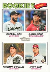 2026 Topps Heritage Base Set Andry Lara/Wikelman González/Juan Burgos/Jacob Palisch #378 card