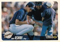1996 Collector's Choice Base Set Andy Ashby #698 card