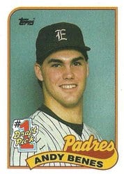1989 Topps Base Set Andy Benes #437 card