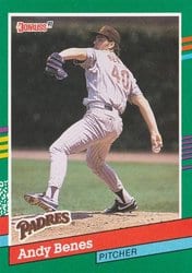 1991 Donruss Base Set Andy Benes #627 card