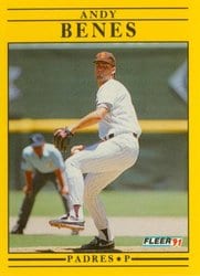1991 Fleer Base Set Andy Benes #524 card