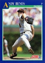 1991 Score Base Set Andy Benes #538 card