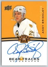 2023-24 Upper Deck Boston Bruins Centennial Bear Tracks Autographs Andy Brickley #BT-AB card
