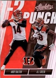 2018 Panini Absolute 1-2 Punch Andy Dalton / A.J. Green #OTP-AA card