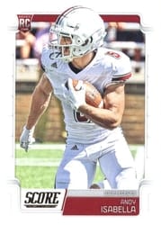 2019 Score Base Set Andy Isabella #356 card