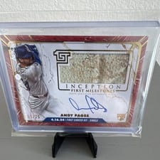 2024 Topps Inception MLB First Milestones Autographed Relic Andy Pages #FMAR-AP card
