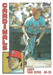 1984 Topps Base Set Andy Van Slyke #206 card