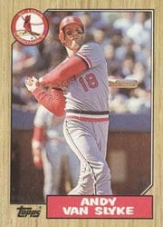 1987 Topps Base Set Andy Van Slyke #33 card