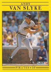 1991 Fleer Base Set Andy Van Slyke #53 card