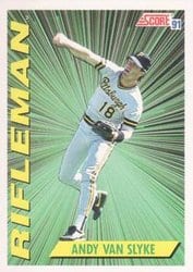 1991 Score Base Set Andy Van Slyke #698 card