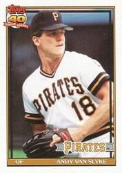1991 Topps Base Set Andy Van Slyke #425 card