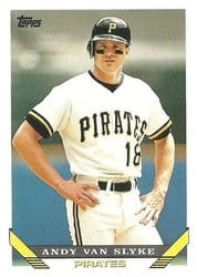 1993 Topps Base Set Andy Van Slyke #275 card