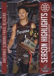 2020-21 Panini Illusions Season Highlights Anfernee Simons #18 card