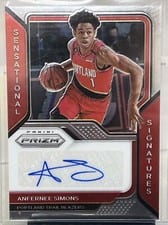 2020-21 Panini Prizm Sensational Signatures Anfernee Simons #SS-ANF card