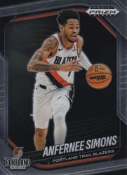 2024-25 Panini Prizm Black Base Set Anfernee Simons #60 card