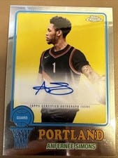 2024-25 Topps Chrome 1973 Topps Autographs Anfernee Simons #73TA-AS card