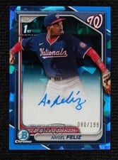 2024 Bowman Chrome Sapphire Edition Chrome Sapphire Prospect Autographs Angel Feliz #CSPA-AF card