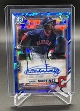 2021 Bowman Sapphire Edition Autographs Angel Martinez #BSPA-AMA card