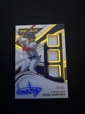 2023 Panini Immaculate Collection Prospect Triple Memorabilia Signatures Angel Martinez #PTS-AM card