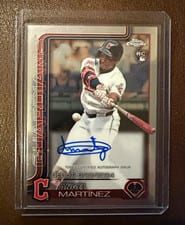 2025 Topps Chrome Update Rookie Debut Autographs Angel Martínez #CRDA-AMA card