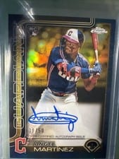 Angel Martínez 2025 Topps Gilded Collection Chrome Gold Autographs card