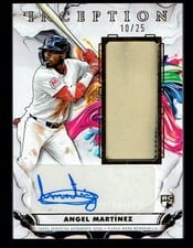 2025 Topps Inception Inception Autograph Game Relics Angel Martínez #IAGR-AM card