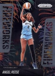 2025 Panini Prizm WNBA Fireworks Angel Reese #11 card