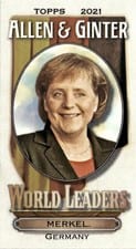 2021 Topps Allen & Ginter World Leaders Minis Angela Merkel #MWL-1 card