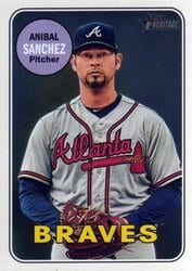 2018 Topps Heritage Base Set Anibal Sanchez #639 card