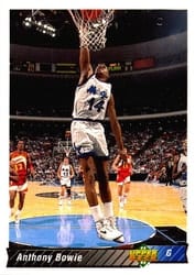 1992-93 Upper Deck Base Set Anthony Bowie #206 card
