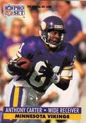1991 Pro Set Base Set Anthony Carter #569 card