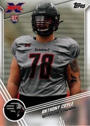 2020 Topps XFL Base Set Anthony Coyle #55 card